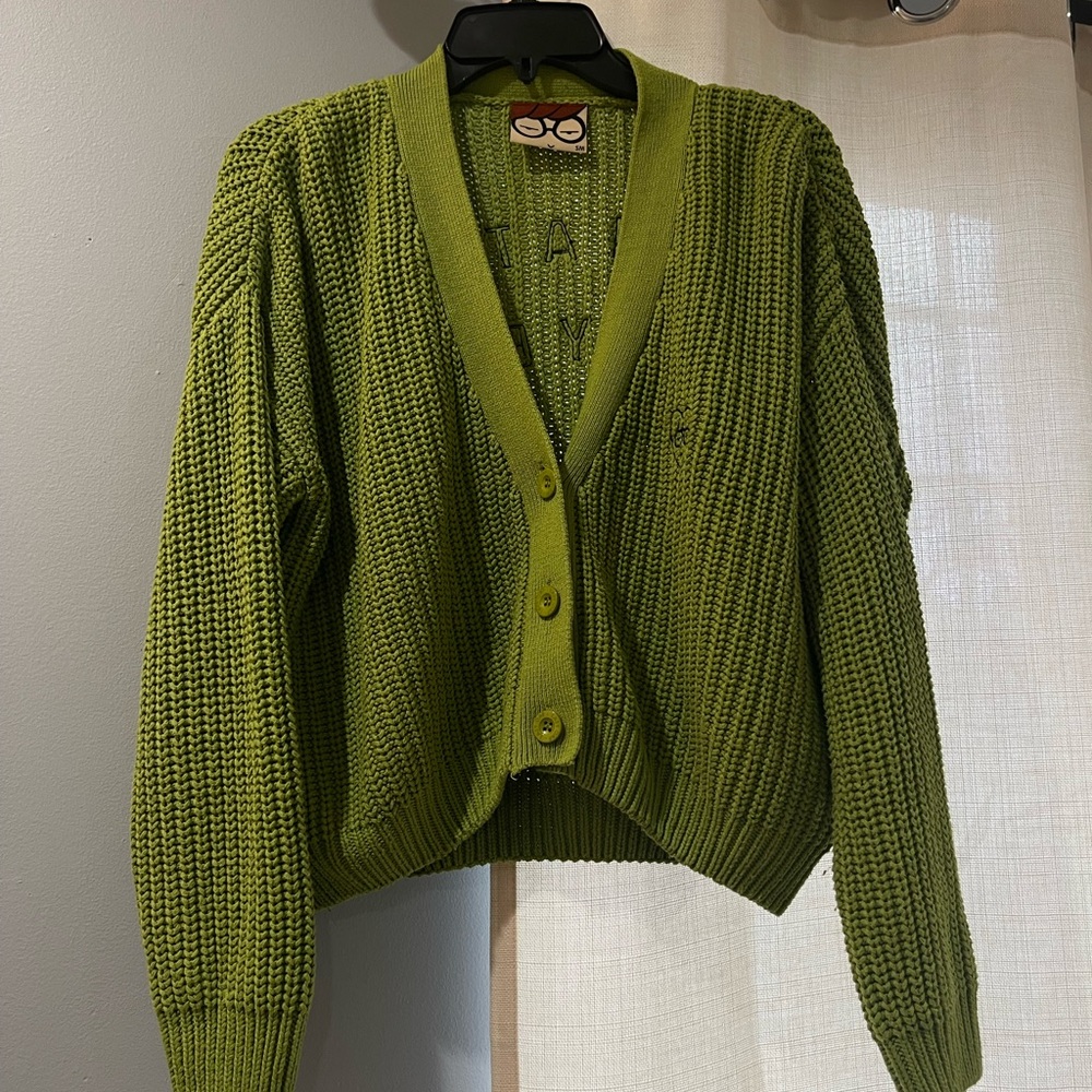 Lazy Loaf x Daria I Hate Everybody Green Cardigan